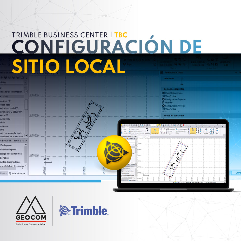 Configuración de sitio local de Trimble Business Center (TBC)