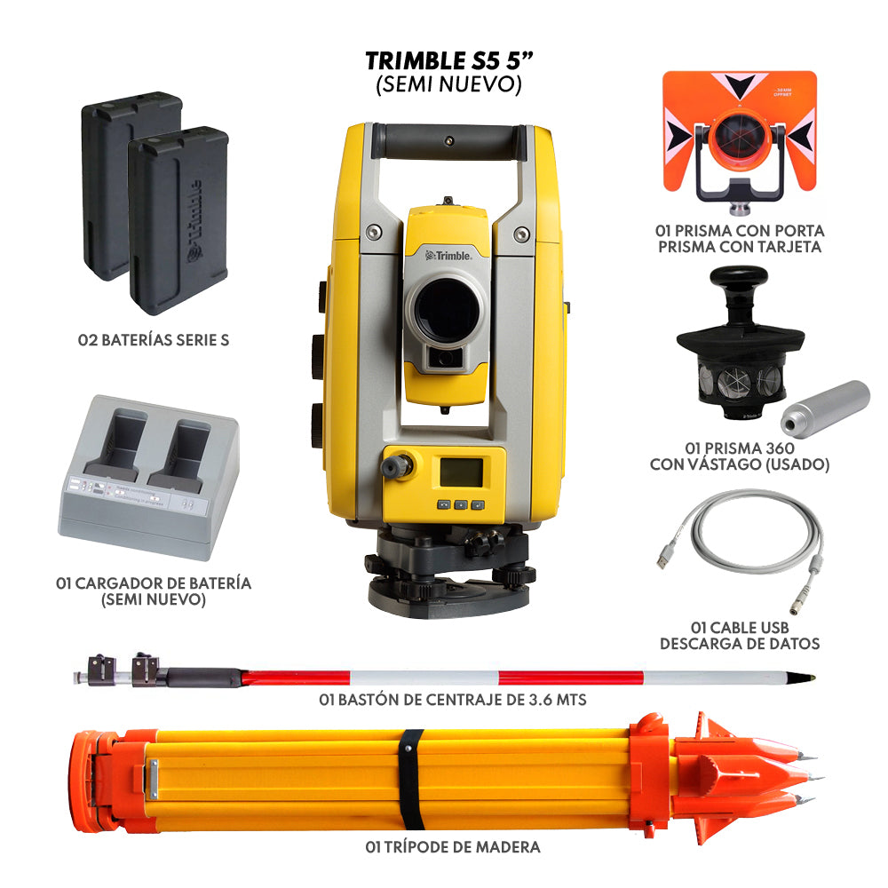 Trimble S5 5" Total Station - Like New