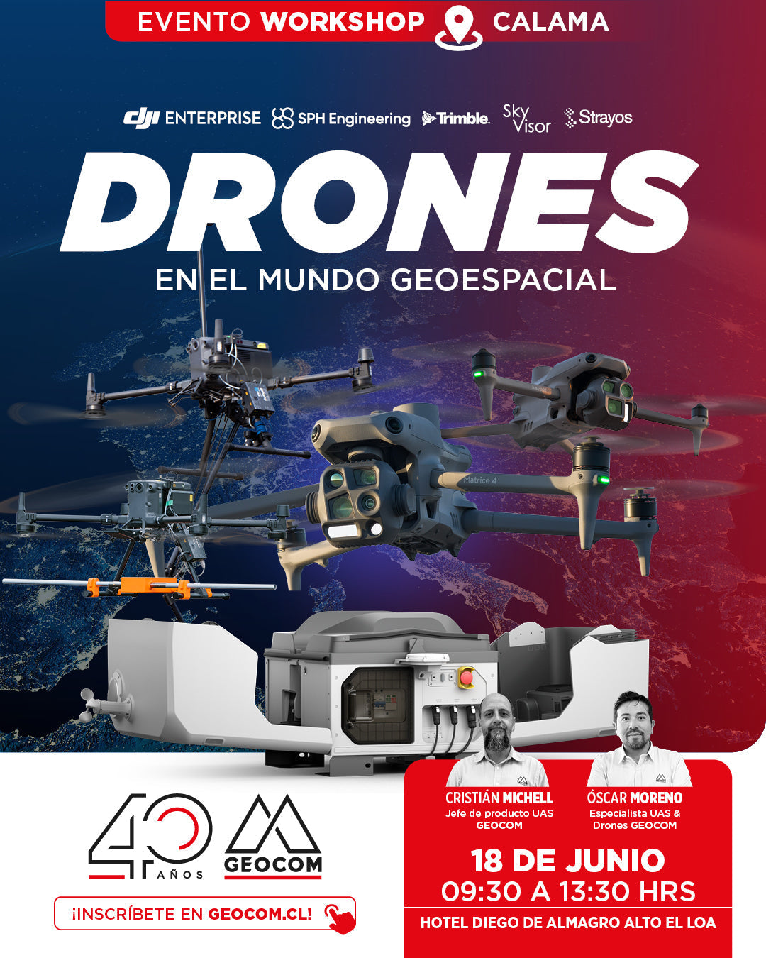 [Evento Workshop 📍 CALAMA] Drones en el mundo geoespacial