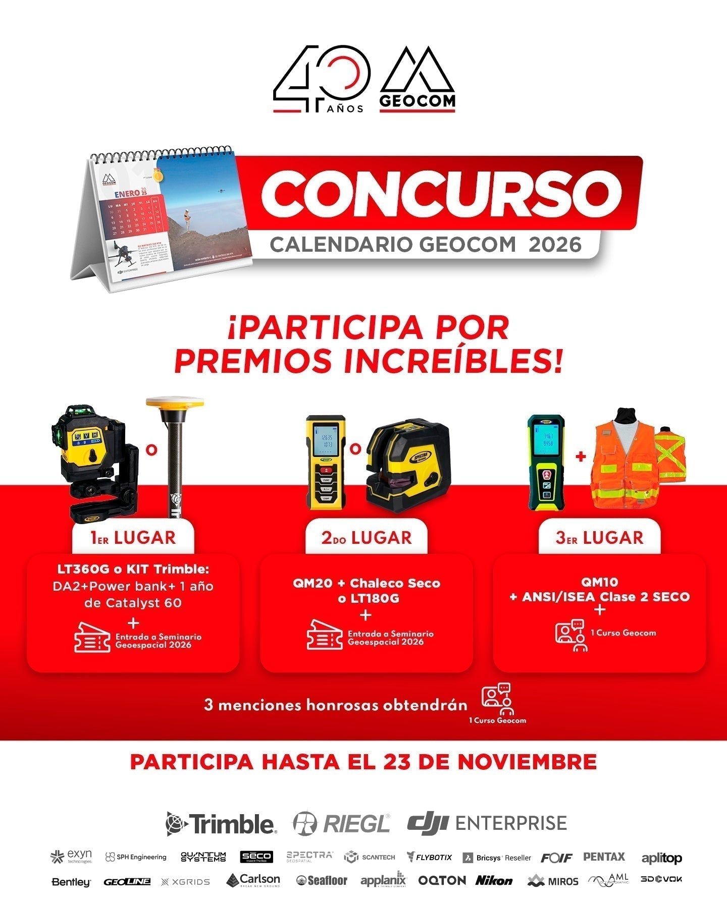 Concurso calendario GEOCOM 2026 ¡Participa!