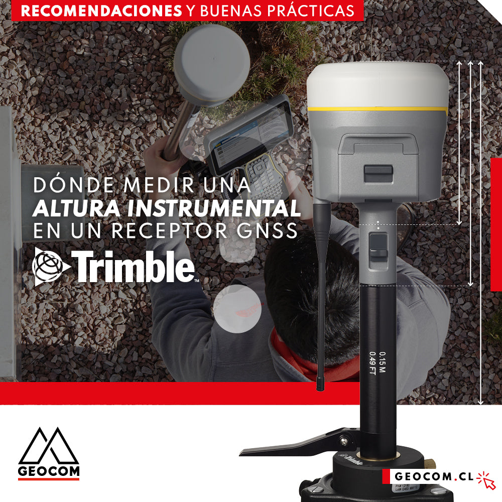 ¿Dónde medir una altura instrumental en un receptor GNSS Trimble?