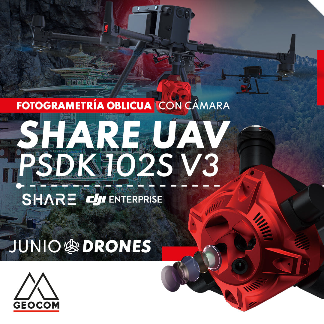 Fotogrametría oblicua con cámara SHARE UAV PSDK 102S V3