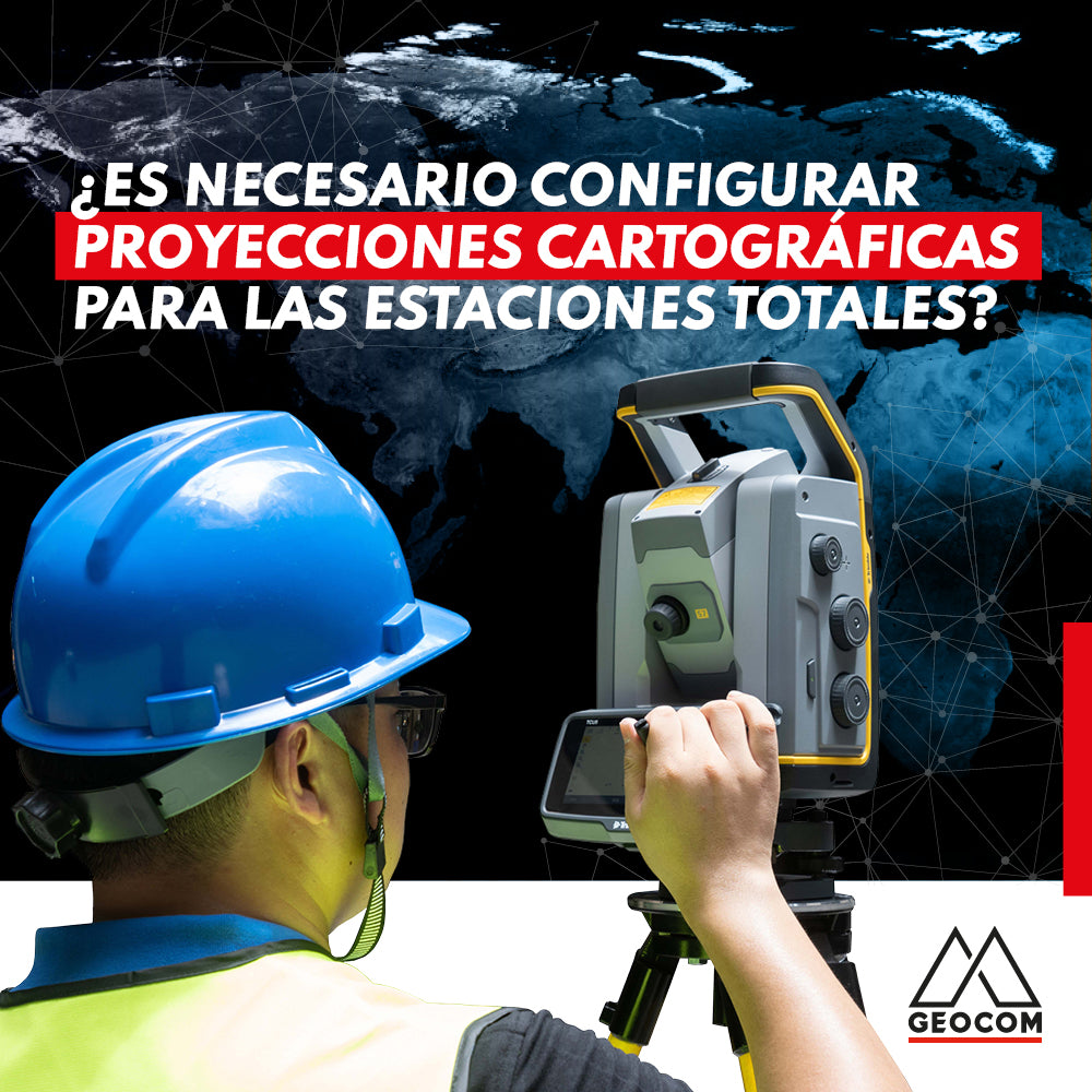 ¿Es necesario configurar proyecciones cartográficas para las estaciones totales?