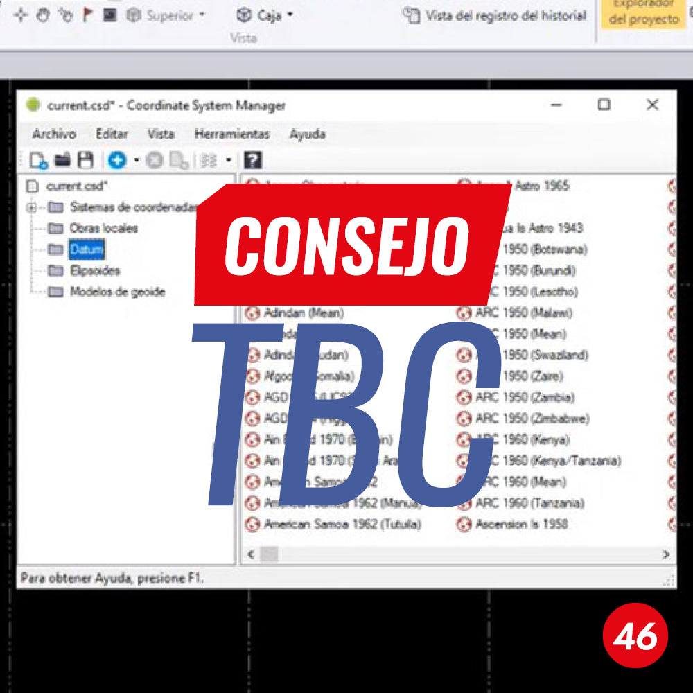 Consejo TBC N°46 | Parámetros de Transformación de DATUM en Trimble Business Center