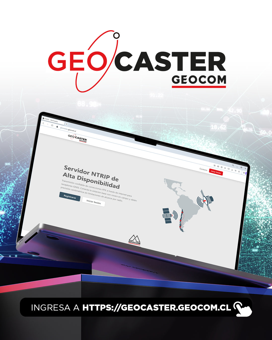GEOCOM presenta GEOCASTER: La nueva era de conectividad NTRIP gratuita para nuestros clientes