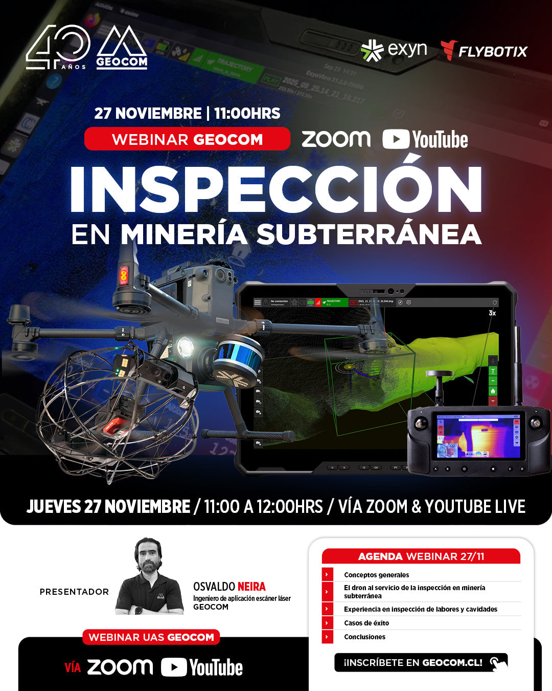 [Webinar GEOCOM] Inspección en minería subterránea