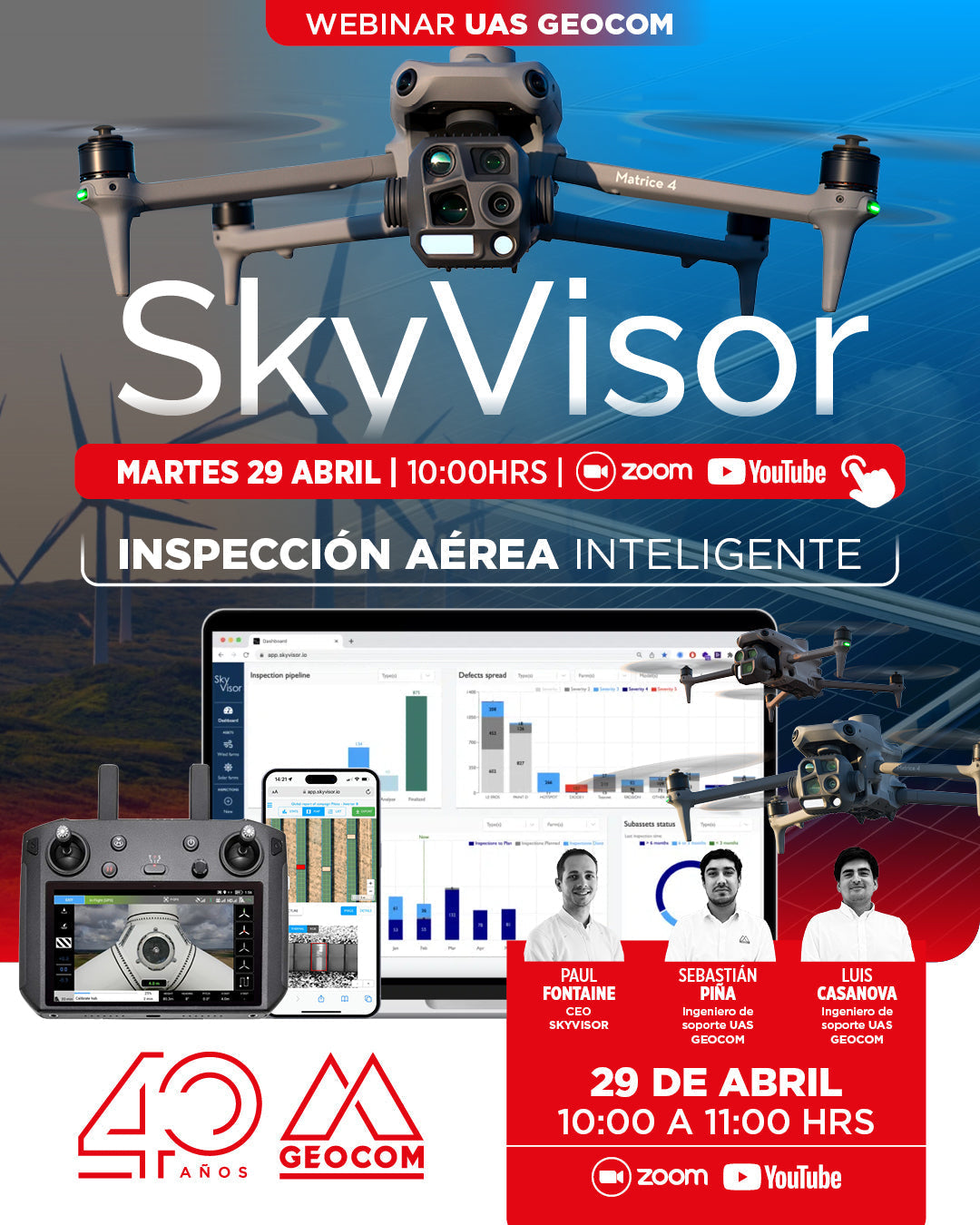 WEBINAR GEOCOM | Inspección Aérea Inteligente con SkyVisor