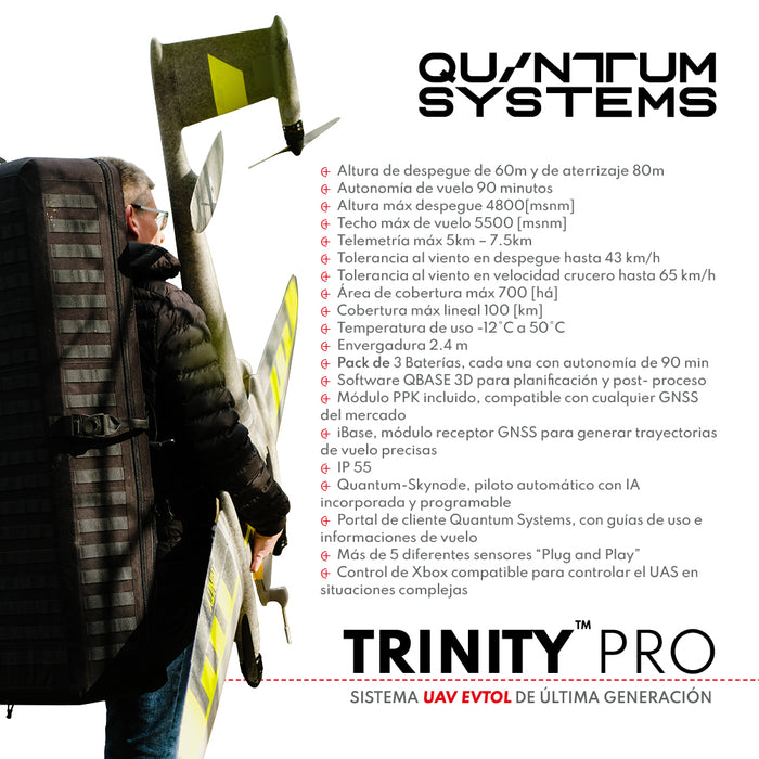 Dron con inteligencia artificial - Quantum Trinity Pro VTOL – Geocom