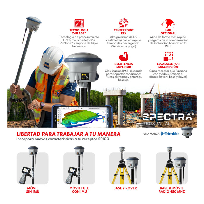 Spectra Geospatial SP100 GNSS – Geocom