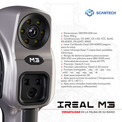 Escáner Portátil Scantech iReal M3