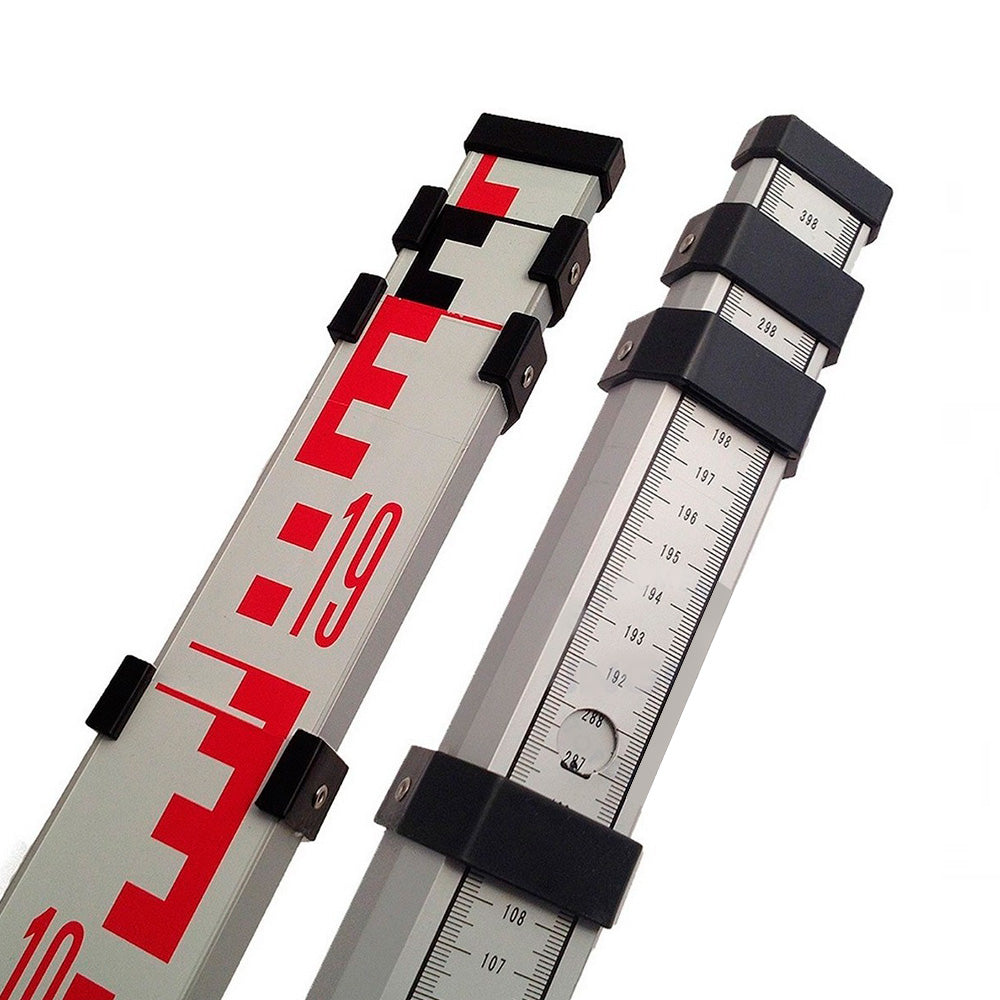 4m aluminum leveling rod with bubble level GEOLINE