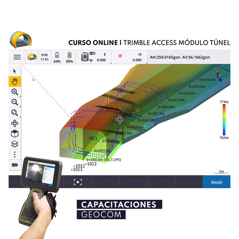 Curso Online | Trimble Access - Módulo Túnel