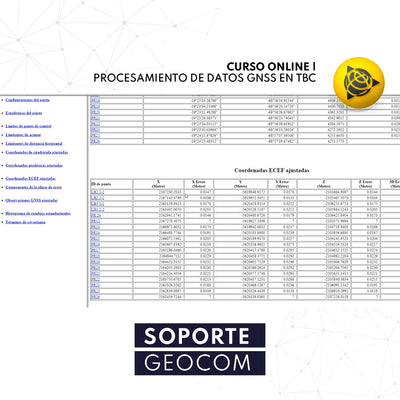 CURSO ONLINE | PROCESAMIENTO DE DATOS GNSS EN TBC